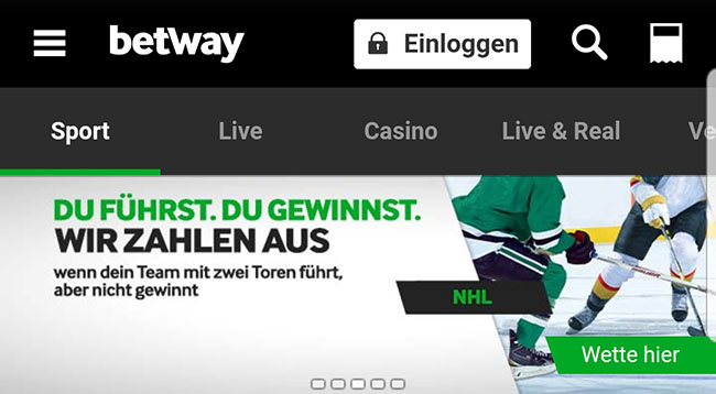 Betway NHL Lead Cashout