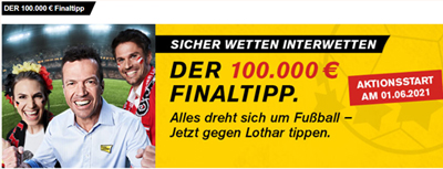 Interwetten EM Final-Tipp & 100.000€ gewinnen