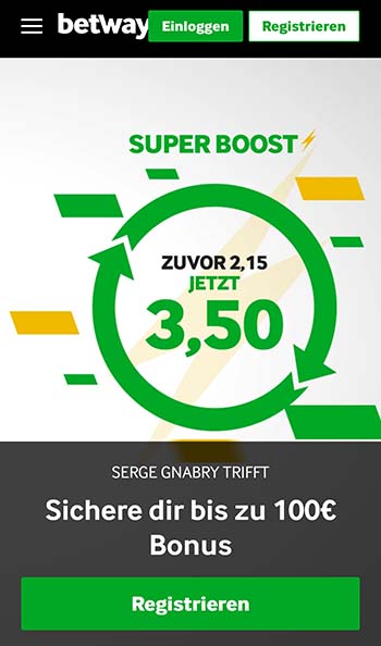 Betway Quotenboost