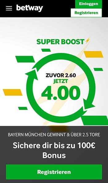 Betway Quotenboost