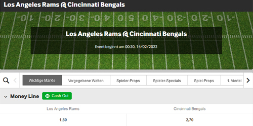 Rams Bengals Tipp, Quoten & Wetten