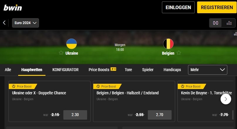 Bwin Quotenboosts