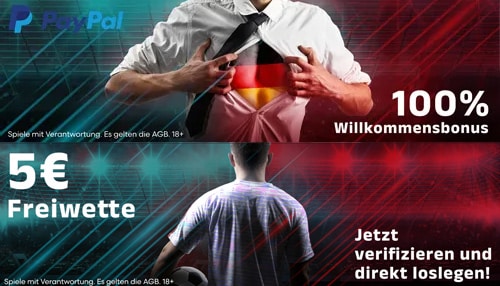 Mit bis zu 100 € + 5 € gratis bei Intertops und Deutschland Ukraine Quoten Boost