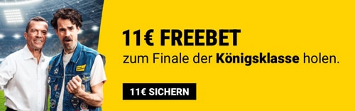 11 € Freebet bei Interwetten zum Champions League Finale