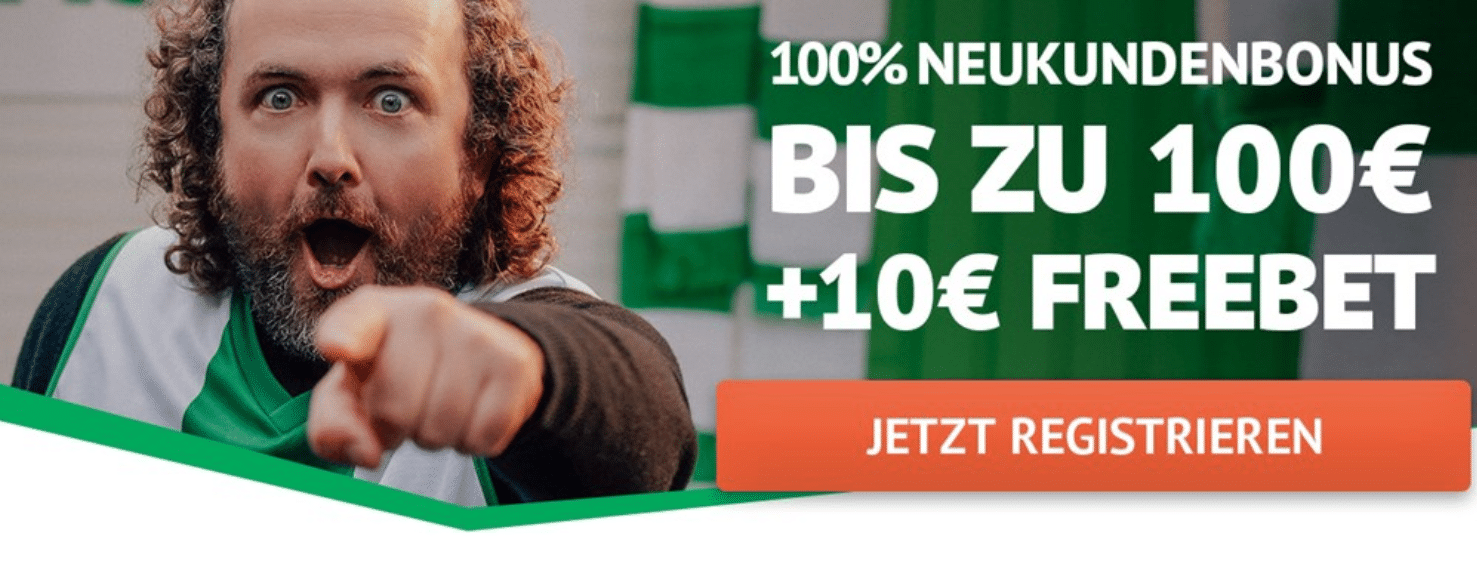 ODDSET 10 € Gratiswette & 100 % bis 100 % mit Bonus Code WELCOME