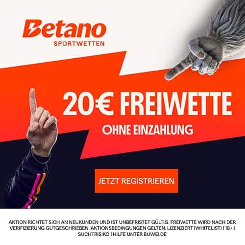 Betano Bonus 100 % bis 80 € + 20 € Gratiswette