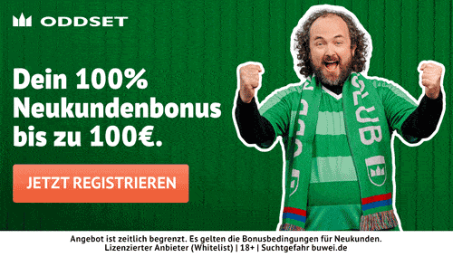 Oddset Bonus + 10 € Freebet + DFB Pokal Quoten Boosts